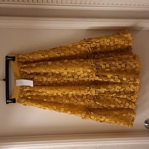 NWT, French Connection Caballo Mustard Seed Skirt